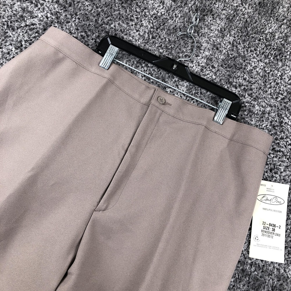Bend Over‎ Pants Womens 24W Beige Straight Leg Polyester Twill Dress USA